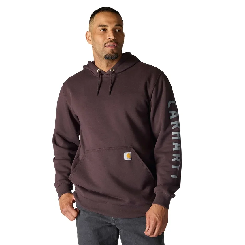 Heren hoodie met losse pasvorm, middelzwaar, logo en print - Rain Defender-Hoodies