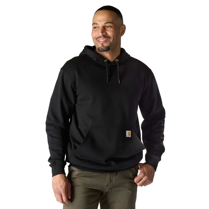 Heren hoodie met losse pasvorm, middelzwaar, logo en print - Rain Defender-Hoodies