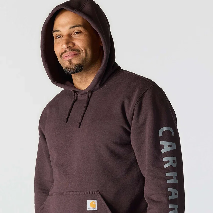 Heren hoodie met losse pasvorm, middelzwaar, logo en print - Rain Defender-Hoodies