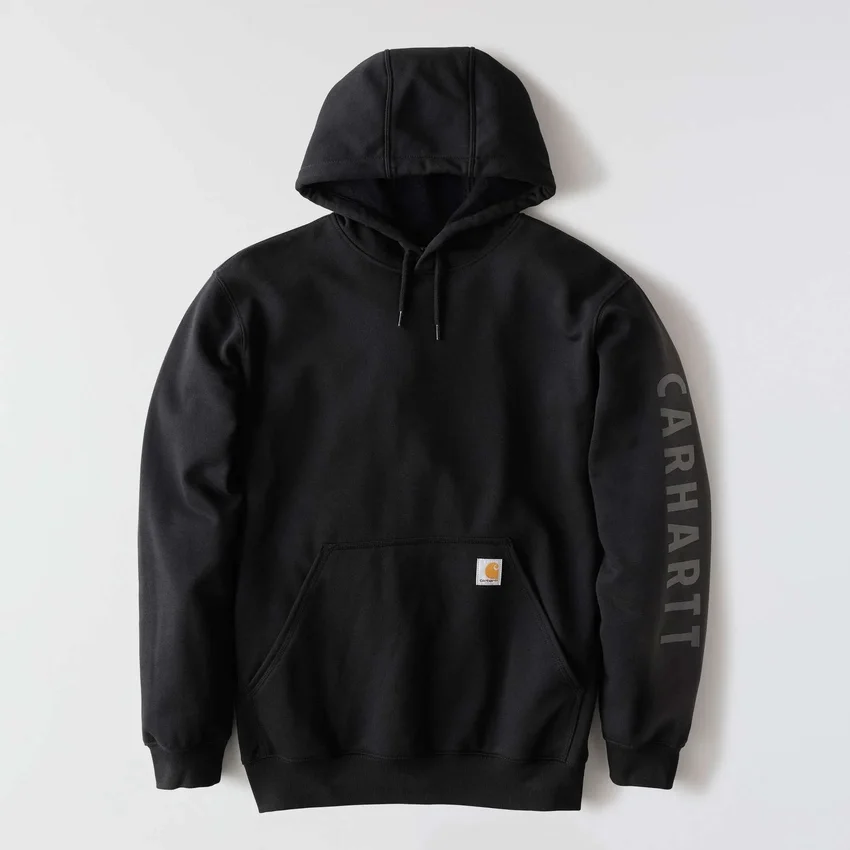 Heren hoodie met losse pasvorm, middelzwaar, logo en print - Rain Defender-Hoodies