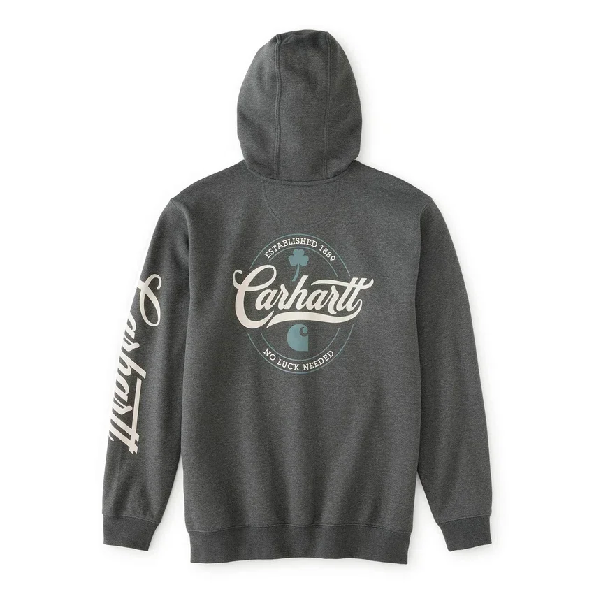 Heren Marquette Shamrock Script-hoodie met print – Sweatshirt voor St. Patrick's Day