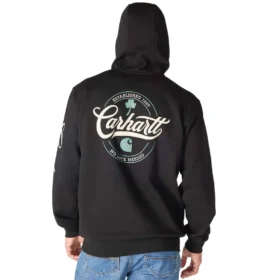Heren Marquette Shamrock Script-hoodie met print – Sweatshirt voor St. Patrick's Day