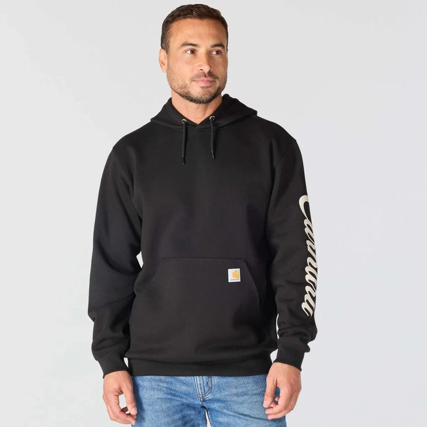 Heren Marquette Shamrock Script-hoodie met print – Sweatshirt voor St. Patrick's Day