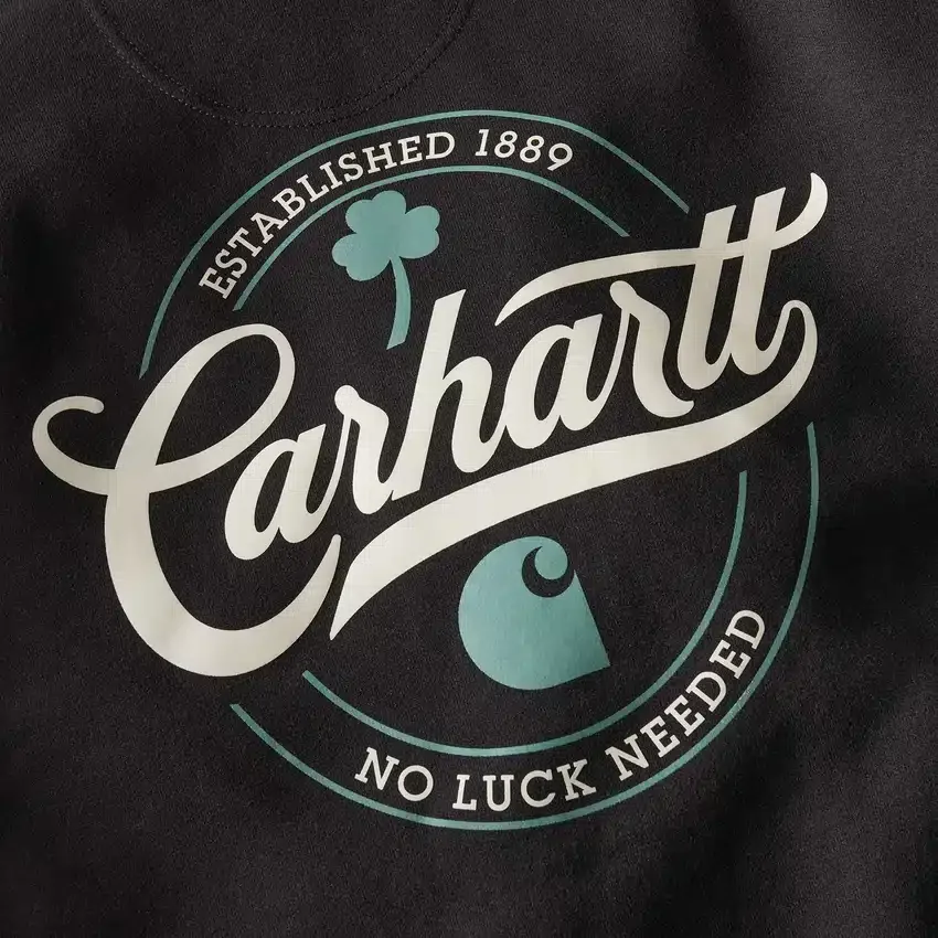 Heren Marquette Shamrock Script-hoodie met print – Sweatshirt voor St. Patrick's Day