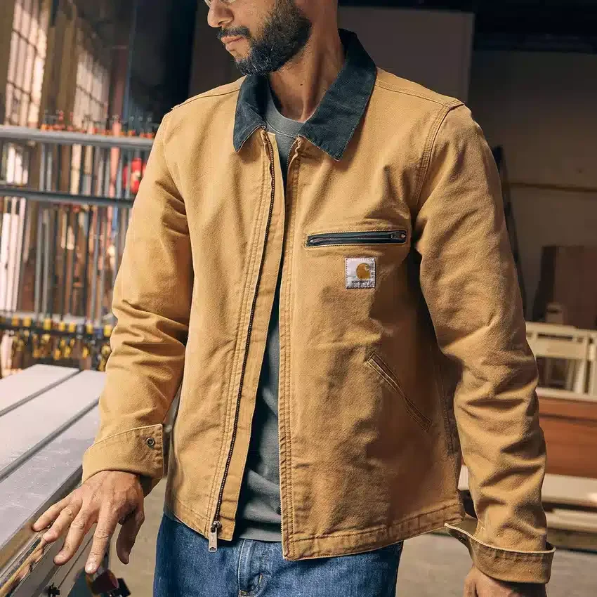 Heren Re-Engineered Detroit Jacket in relaxte pasvorm van eendenduck
