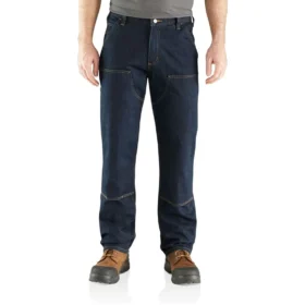 Heren Relaxed Straight Rugged Flex werkjeans met dubbele knieën