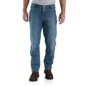 Heren Relaxed Straight Rugged Flex werkjeans met dubbele knieën