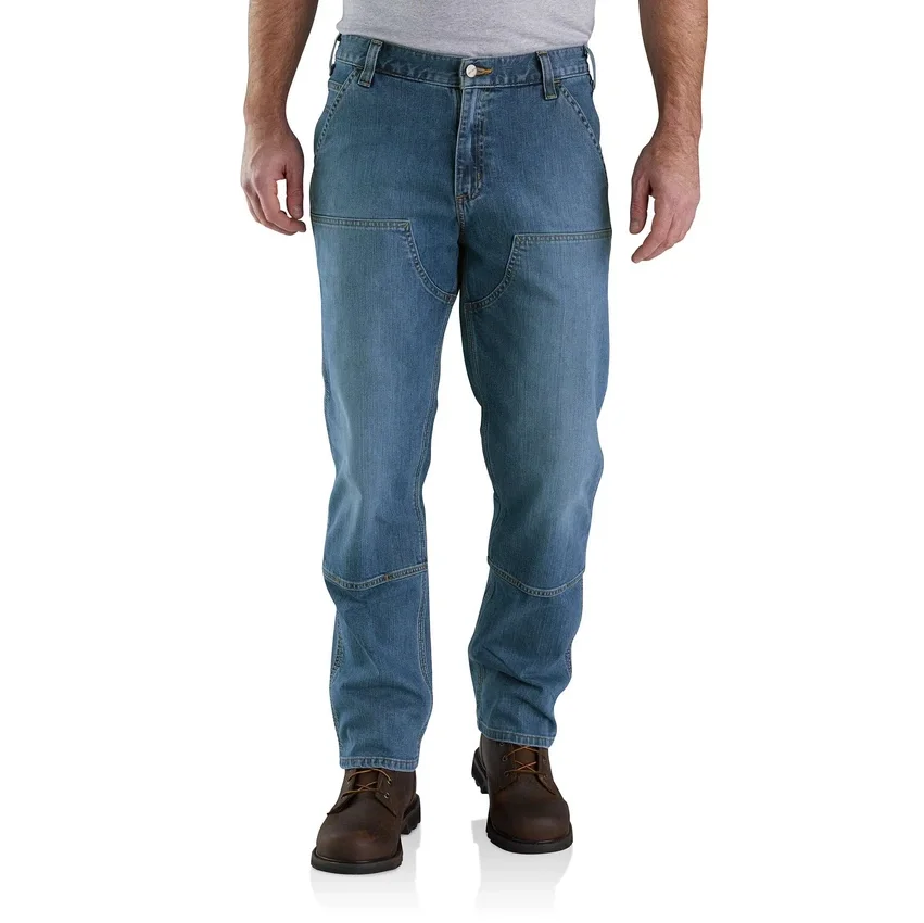 Heren Relaxed Straight Rugged Flex werkjeans met dubbele knieën