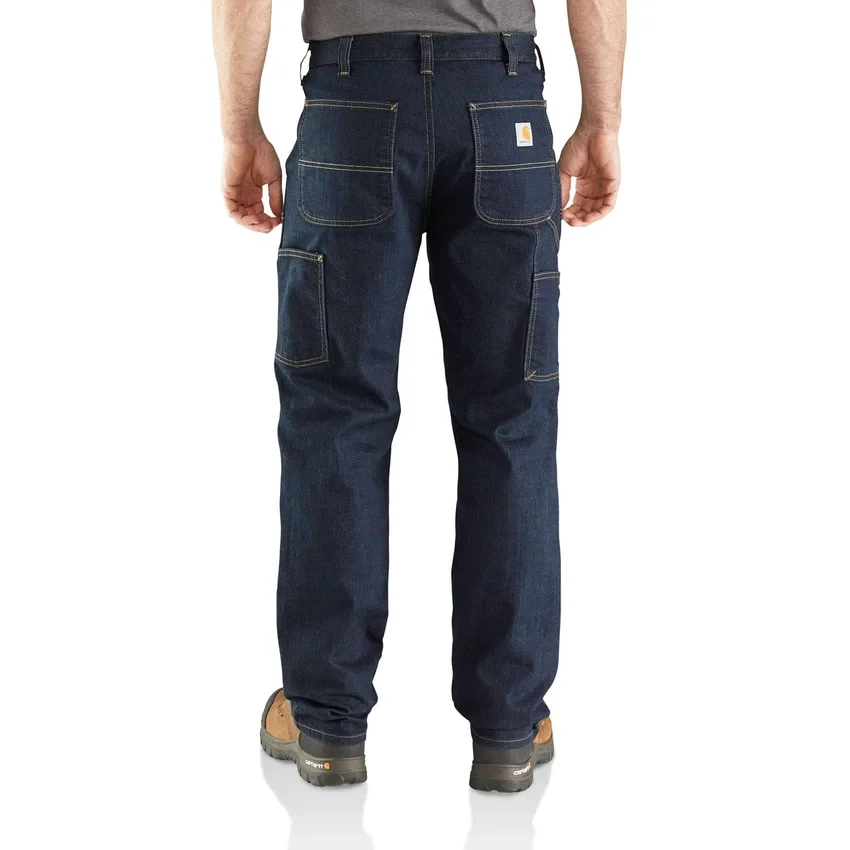 Heren Relaxed Straight Rugged Flex werkjeans met dubbele knieën