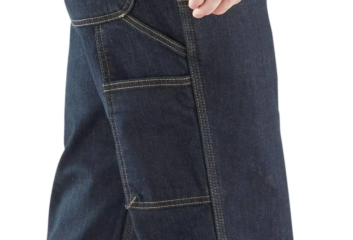 Heren Relaxed Straight Rugged Flex werkjeans met dubbele knieën