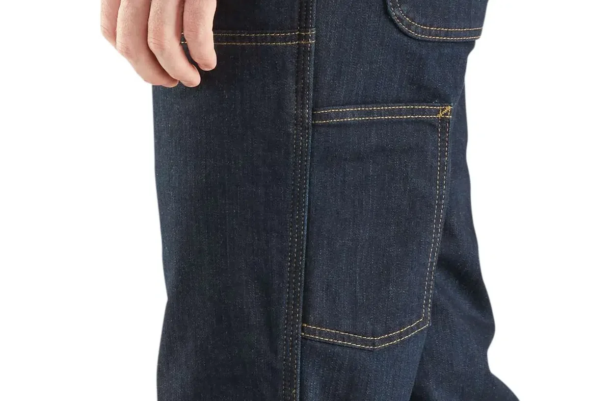 Heren Relaxed Straight Rugged Flex werkjeans met dubbele knieën