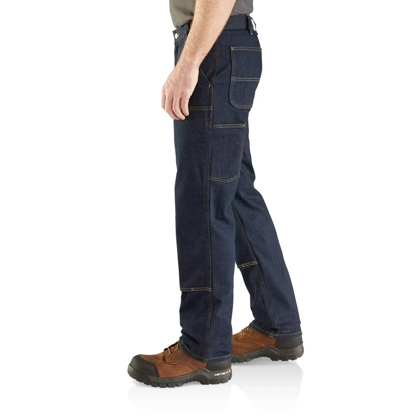 Heren Relaxed Straight Rugged Flex werkjeans met dubbele knieën