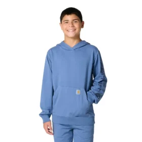 Heren-sweatshirt met lange armstukken, vernieuwd en in de massa geverfd (kinderen/jeugd)
