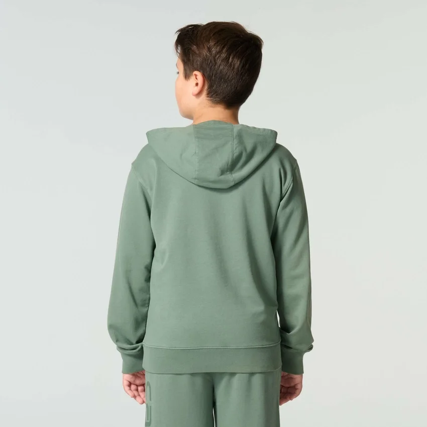 Heren-sweatshirt met lange armstukken, vernieuwd en in de massa geverfd (kinderen/jeugd)