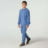 Heren-sweatshirt met lange armstukken, vernieuwd en in de massa geverfd (kinderen/jeugd)