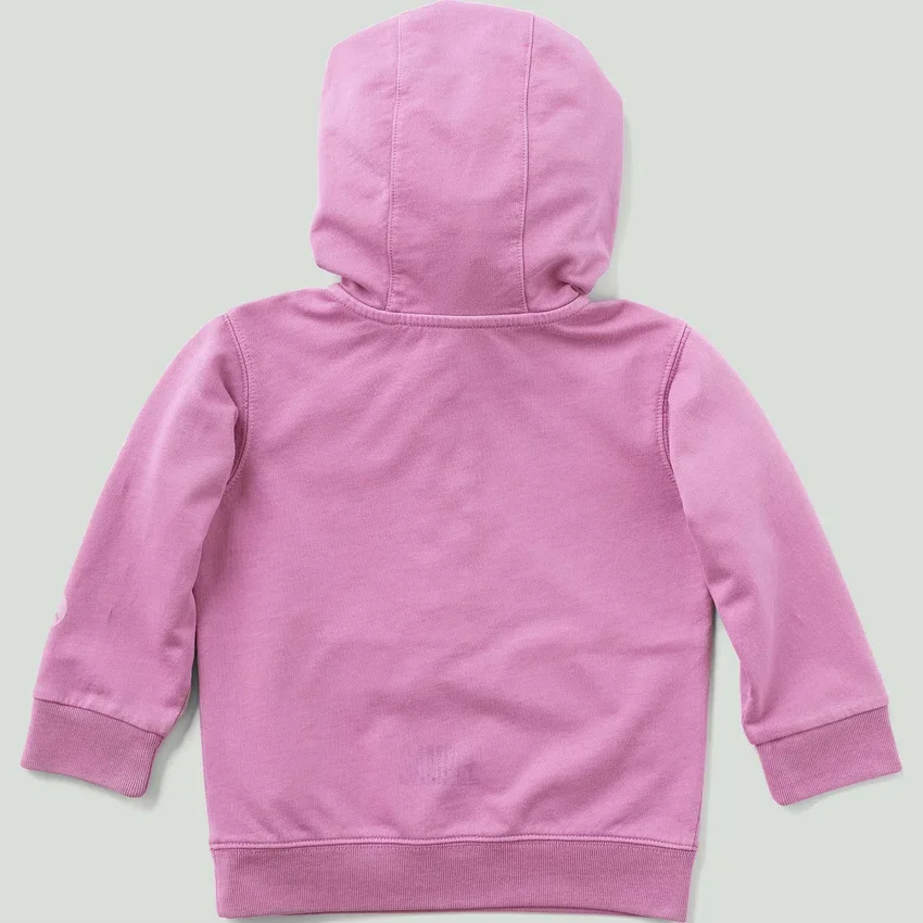 Heren-sweatshirt met lange armstukken, vernieuwd ontwerp, geverfd in de massa, met halve rits (baby/peuter)