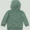 Heren-sweatshirt met lange armstukken, vernieuwd ontwerp, geverfd in de massa, met halve rits (baby/peuter)
