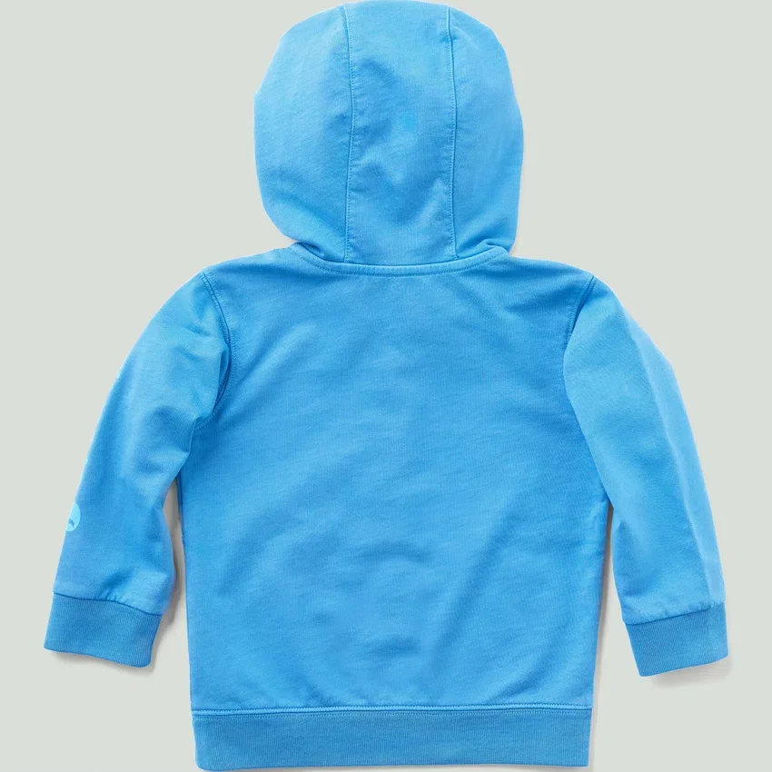 Heren-sweatshirt met lange armstukken, vernieuwd ontwerp, geverfd in de massa, met halve rits (baby/peuter)