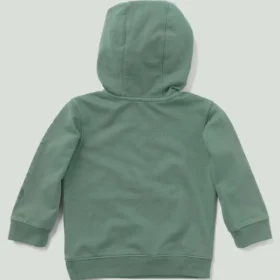 Heren-sweatshirt met lange armstukken, vernieuwd ontwerp, geverfd in de massa, met halve rits (baby/peuter)