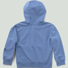 Heren-sweatshirt met lange armstukken, vernieuwd ontwerp, geverfd in de massa, met halve rits (baby/peuter)