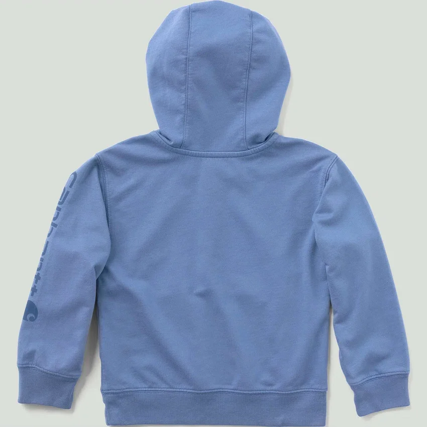 Heren-sweatshirt met lange armstukken, vernieuwd ontwerp, geverfd in de massa, met halve rits (baby/peuter)