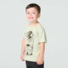 Heren-T-shirt met korte armstukken en hondenprint (kind/peuter)