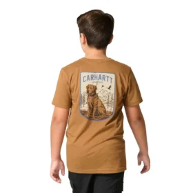 Heren-T-shirt met korte armstukken en hondenprint (kind/peuter/jeugd)
