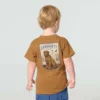 Heren-T-shirt met korte armstukken en hondenprint (kind/peuter/jeugd)