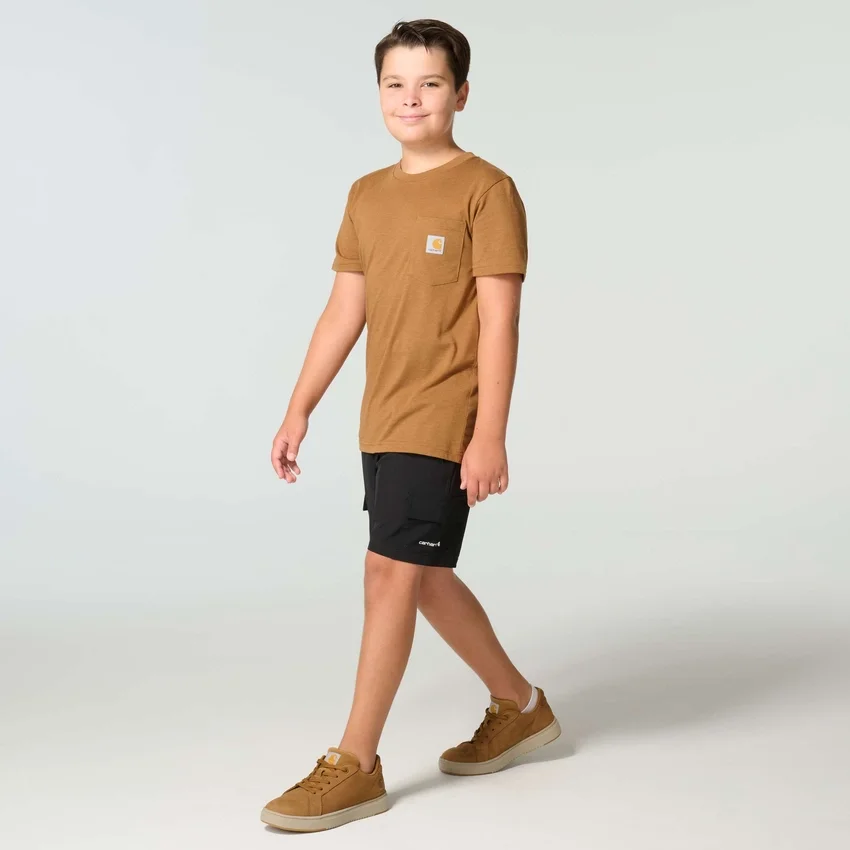 Heren-T-shirt met korte armstukken en hondenprint (kind/peuter/jeugd)