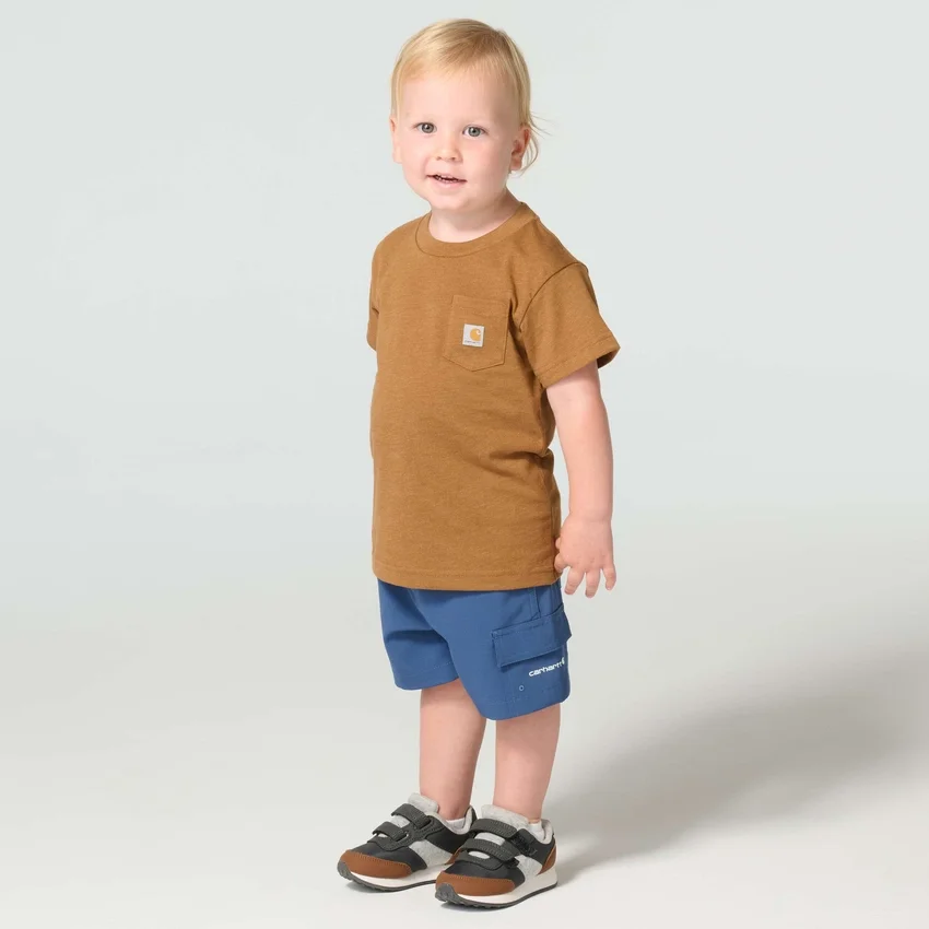 Heren-T-shirt met korte armstukken en hondenprint (kind/peuter/jeugd)