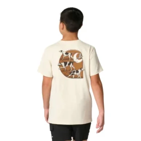 Heren-T-shirt met korte armstukken en hondenprint (kinderen/jeugd)