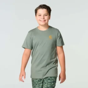 Heren-T-shirt met korte armstukken en hondenprint (kinderen/jeugd)