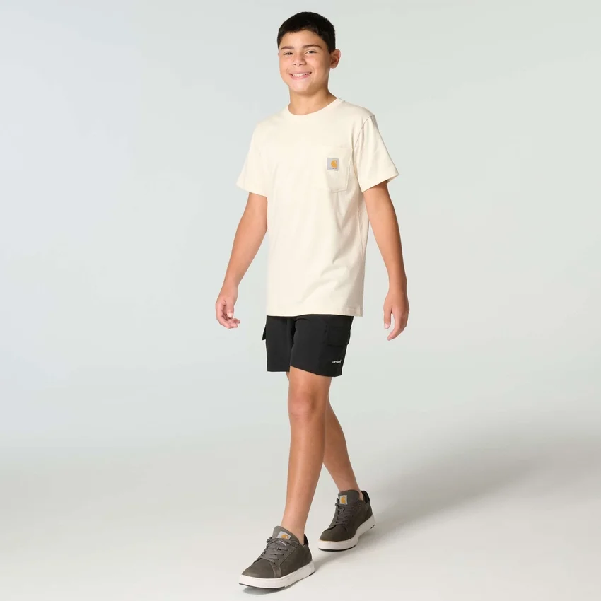 Heren-T-shirt met korte armstukken en hondenprint (kinderen/jeugd)