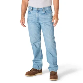 Heren werkjeans met losse pasvorm, rechte pijpen en Rugged Flex