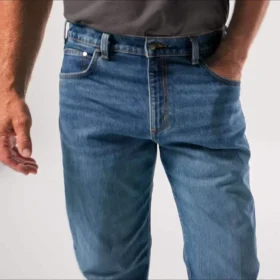 Heren werkjeans met losse pasvorm, rechte pijpen en Rugged Flex