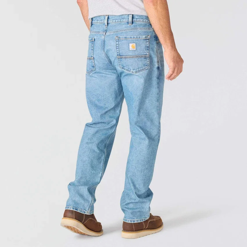 Heren werkjeans met losse pasvorm, rechte pijpen en Rugged Flex