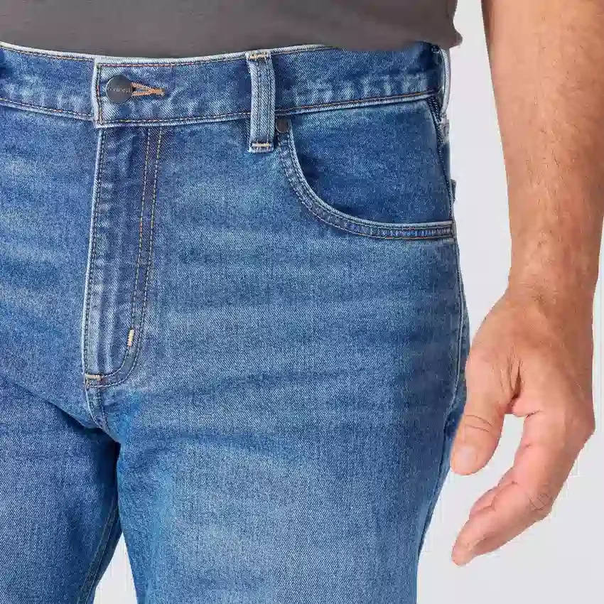 Heren werkjeans met losse pasvorm, rechte pijpen en Rugged Flex