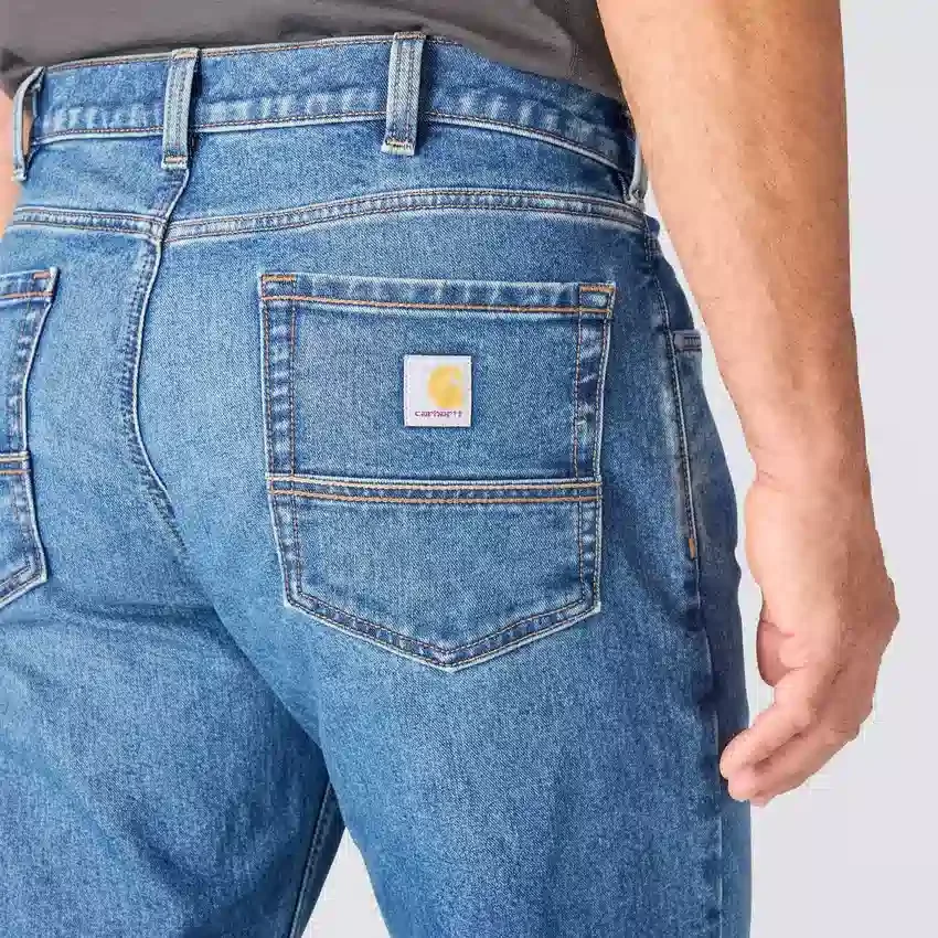 Heren werkjeans met losse pasvorm, rechte pijpen en Rugged Flex