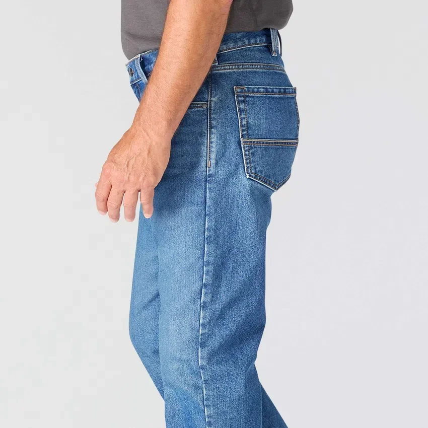Heren werkjeans met losse pasvorm, rechte pijpen en Rugged Flex