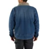 Herenjeansjas met relaxte pasvorm en sherpa-voering