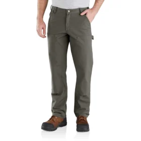 Herenwerkbroek met relaxte, rechte pasvorm, Rugged Flex Duck en dubbele knieversterking