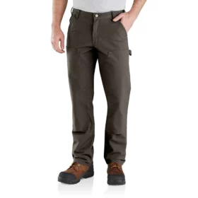 Herenwerkbroek met relaxte, rechte pasvorm, Rugged Flex Duck en dubbele knieversterking