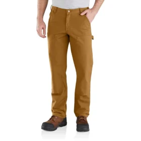 Herenwerkbroek met relaxte, rechte pasvorm, Rugged Flex Duck en dubbele knieversterking