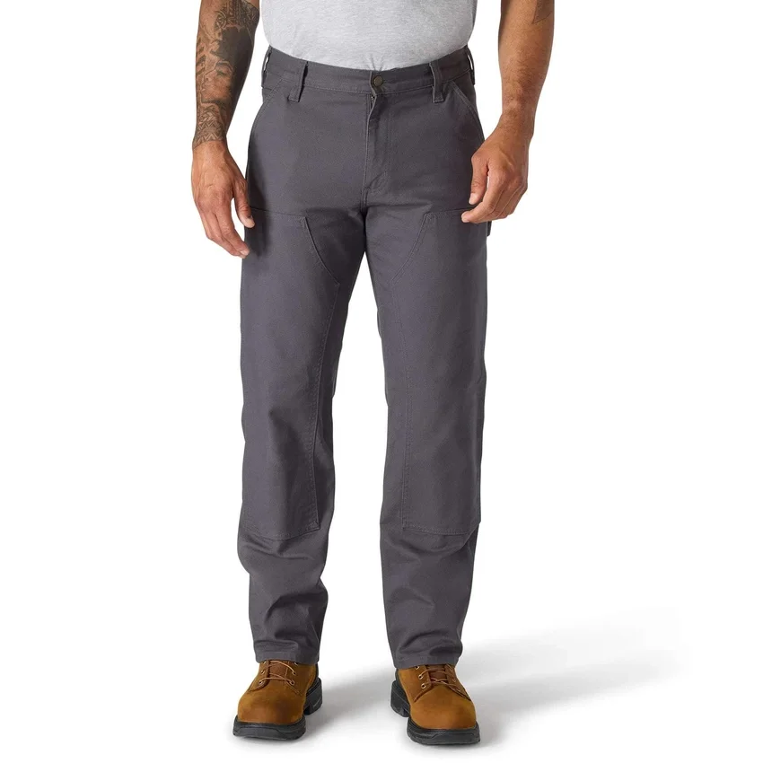 Herenwerkbroek met relaxte, rechte pasvorm, Rugged Flex Duck en dubbele knieversterking