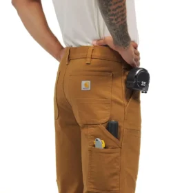 Herenwerkbroek met relaxte, rechte pasvorm, Rugged Flex Duck en dubbele knieversterking