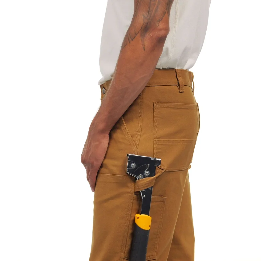 Herenwerkbroek met relaxte, rechte pasvorm, Rugged Flex Duck en dubbele knieversterking