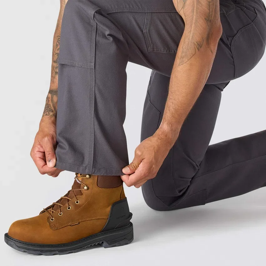 Herenwerkbroek met relaxte, rechte pasvorm, Rugged Flex Duck en dubbele knieversterking