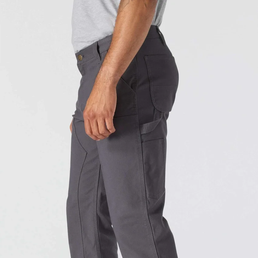 Herenwerkbroek met relaxte, rechte pasvorm, Rugged Flex Duck en dubbele knieversterking