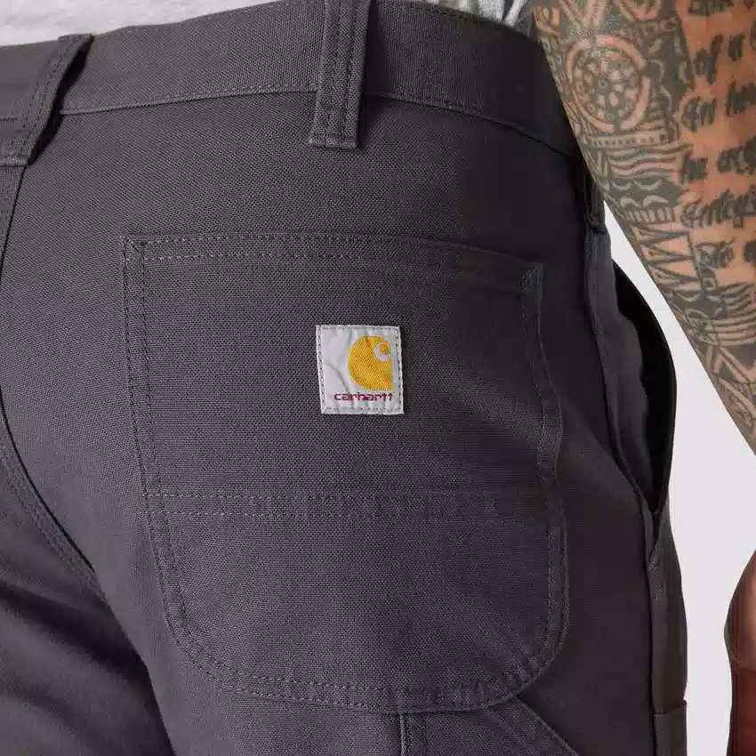 Herenwerkbroek met relaxte, rechte pasvorm, Rugged Flex Duck en dubbele knieversterking