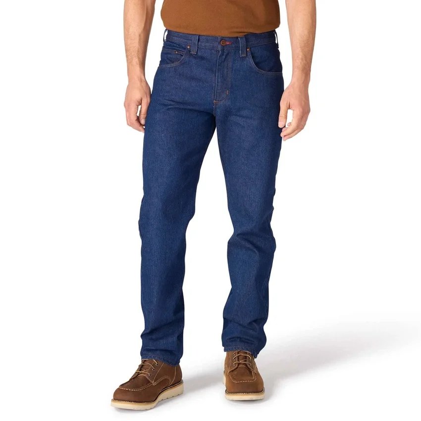 Herenwerkjeans uit de Crafted-serie met relaxte pasvorm en rechte pijpen